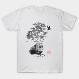 train, stork and fuji T-Shirt